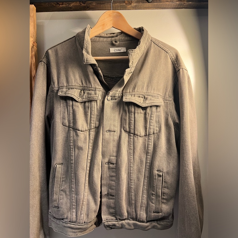 Green jean jacket size M